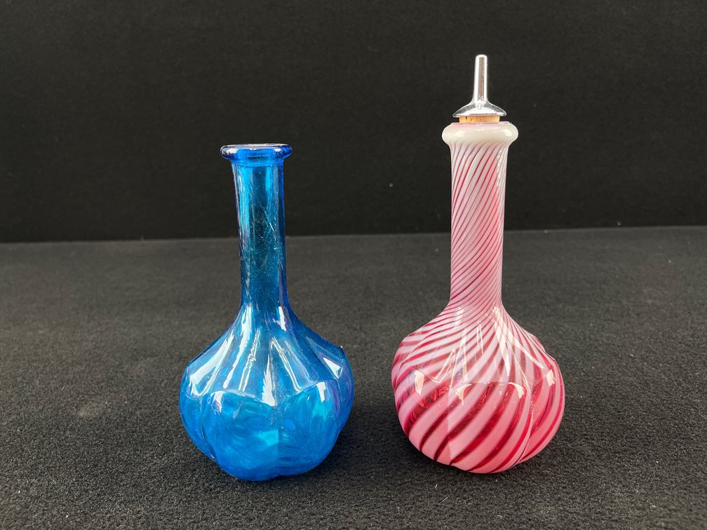 Vintage Colorful Glass Kitchen Bottles
