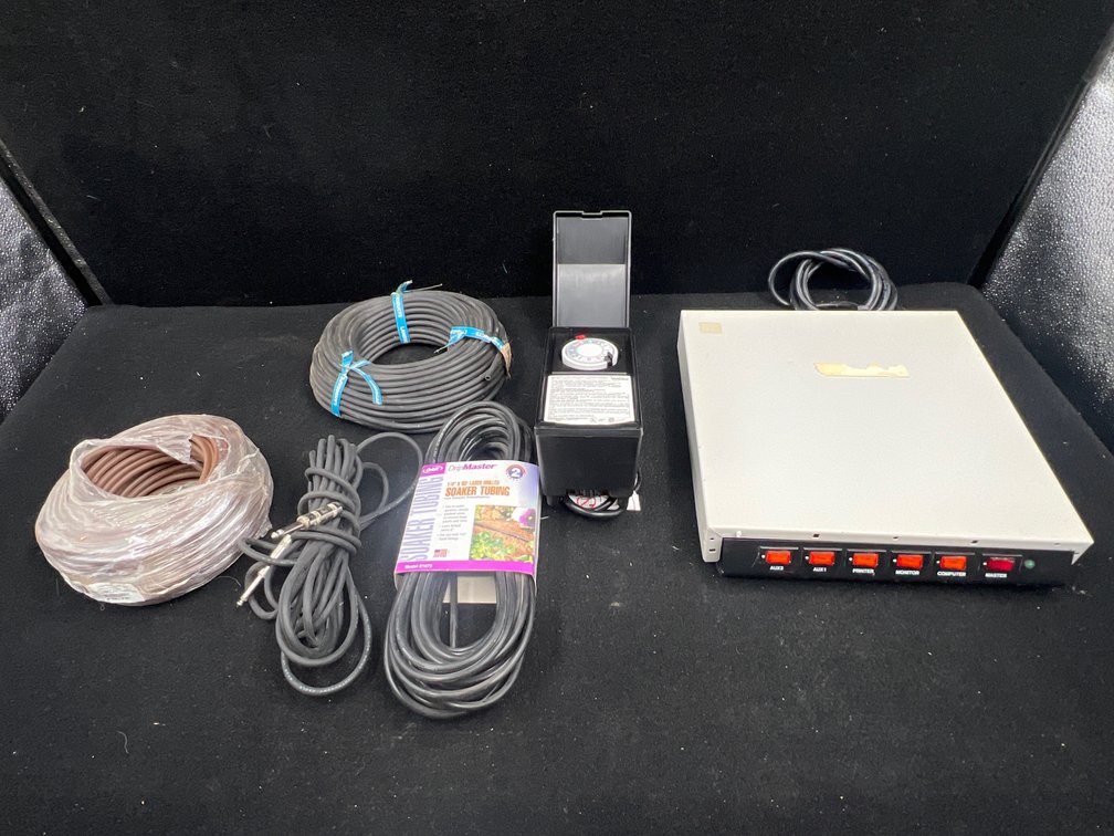 Timer, Switch Board, Audio Cord, & 3 Soaker Tubing Rolls