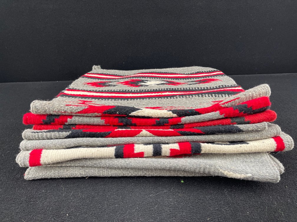 Set of Nine Southwestern Style Wool Rugs