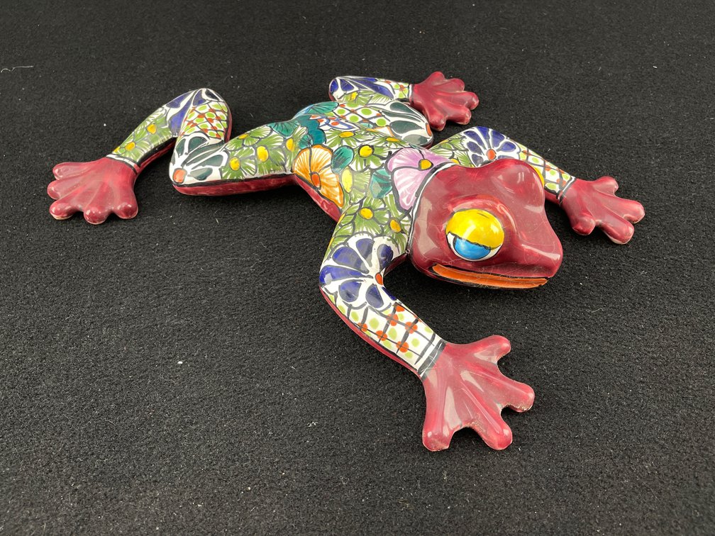 Hand Painted Mexican Ceramic Frog
