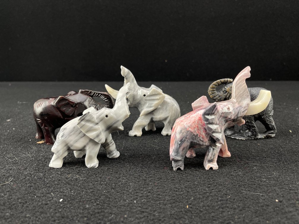 Collection of Miniature Elephant Figurines