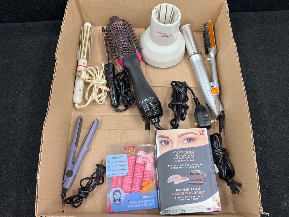 Curling Irons, Strighteners, Eyebrow Stamp, Roller Clips