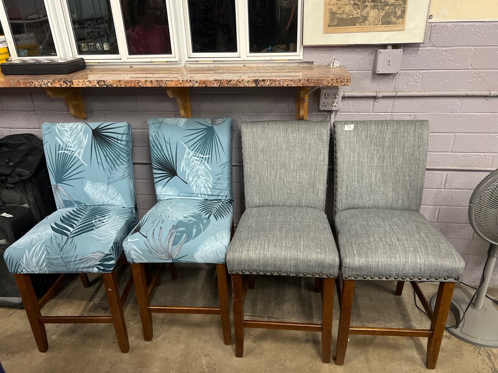4 Gray Barstools