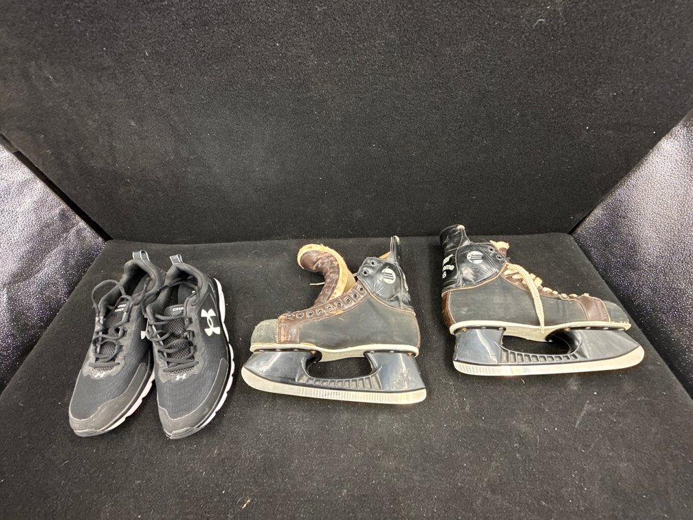 Bauer Ice Skates, & Under Armor Shoes