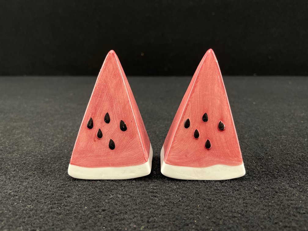 Ceramic Watermelon Salt & Pepper Shakers