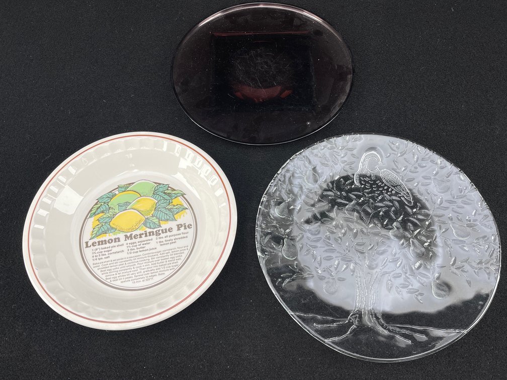 Ceramic Pie Dish and Glass Serving Dishes