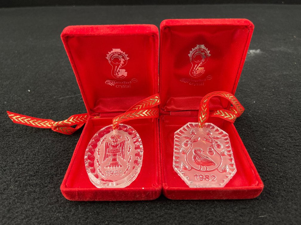 Waterford Crystal 1981 & 1982 Ornaments