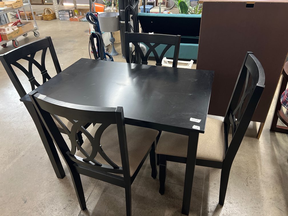 Black Table and 4 Chairs