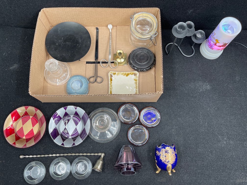 Candle Holders, Wick Cutters, Snuffers, Snoopy Candle Projector