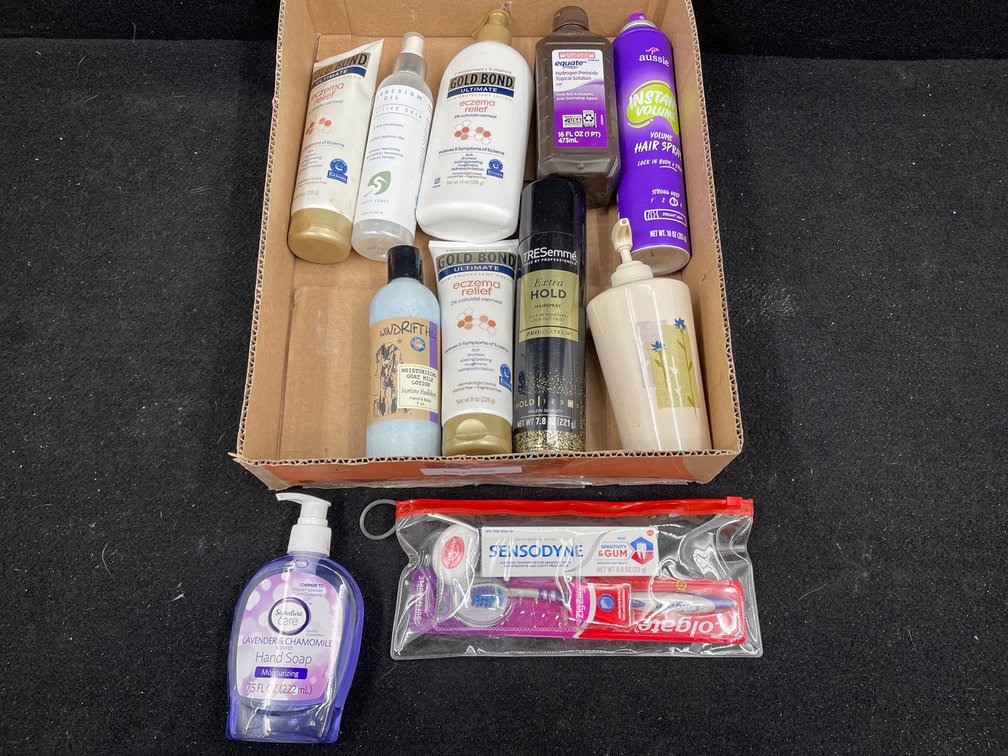 Lotions, Hair Spray, Soap Dispenser, Tooth Brush Kit