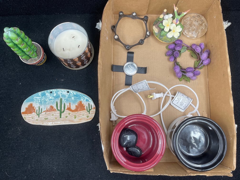 2 Porpourri Crock Pots, Candles, Candle Holders, South West Art