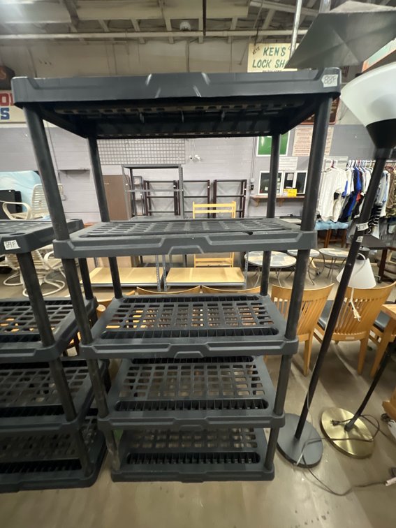Heavy Duty Black Plastic Shelving Unit