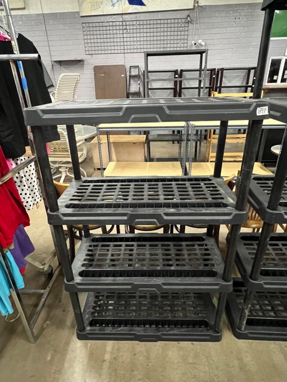 Heavy Duty Black Plastic Shelving Unit