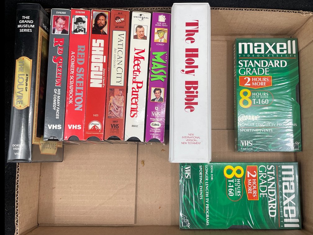 VHS Movie Tapes, & 2 Blank Tapes