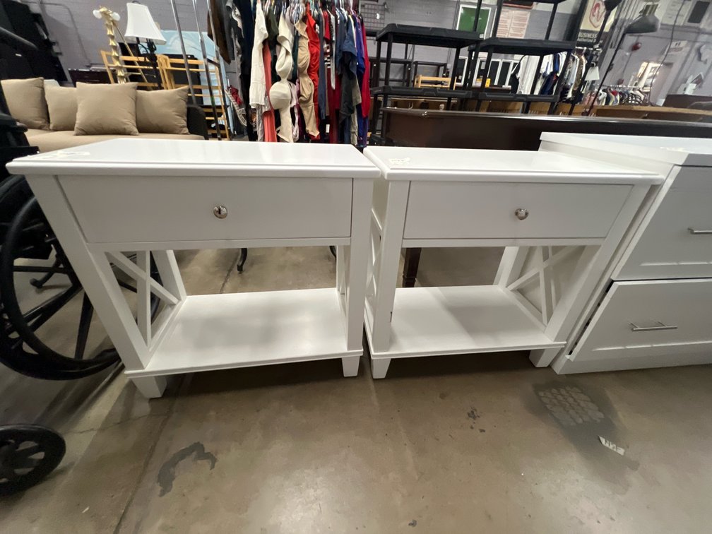 2 White Nightstands