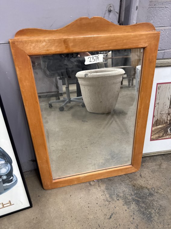Antique Wood Mirror