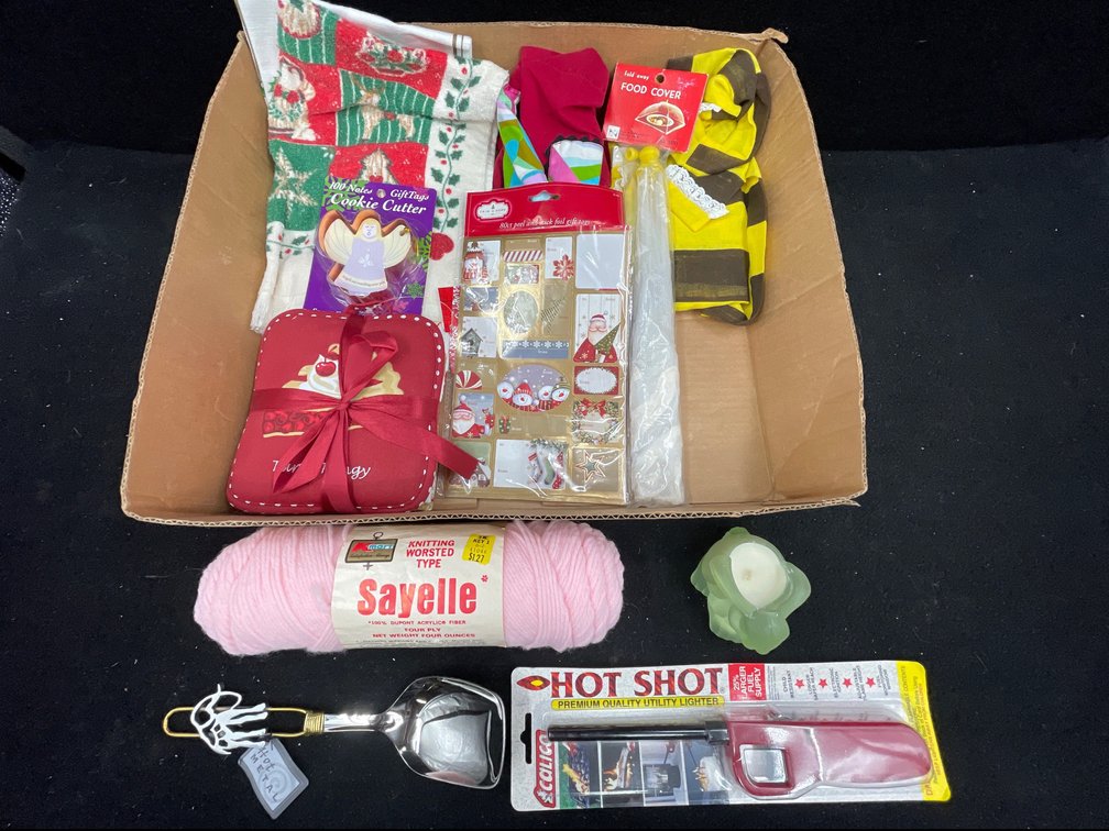 Christmas Towels, Cookie Cutters, Food Covers, Gift Tags, Lighter