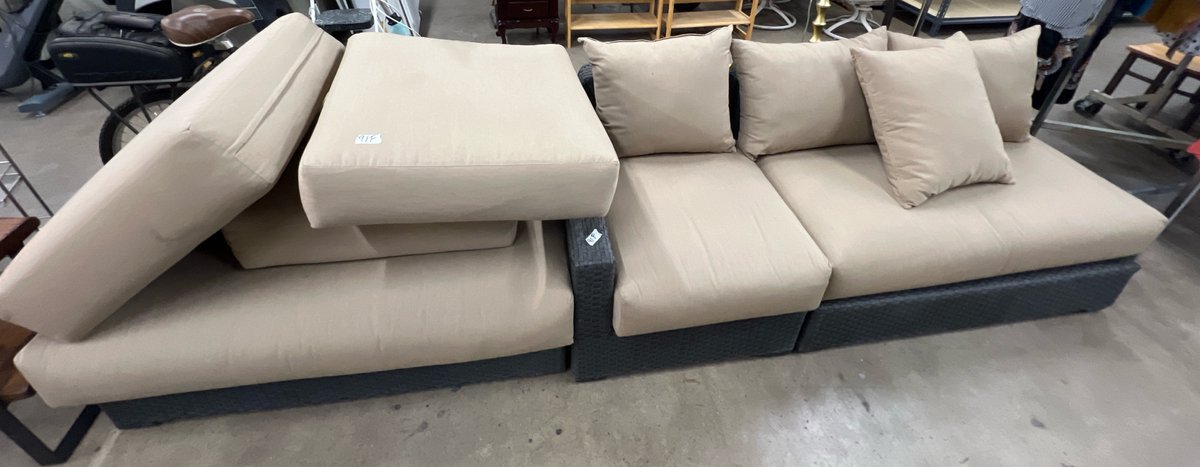 Outdoor Patio Wicker Sofa Pieces
