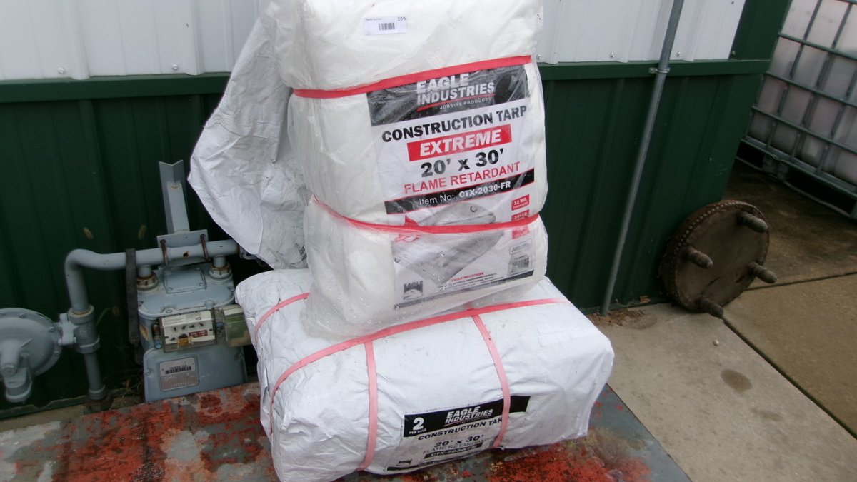 (2) New Eagle Industrial Construction Tarps