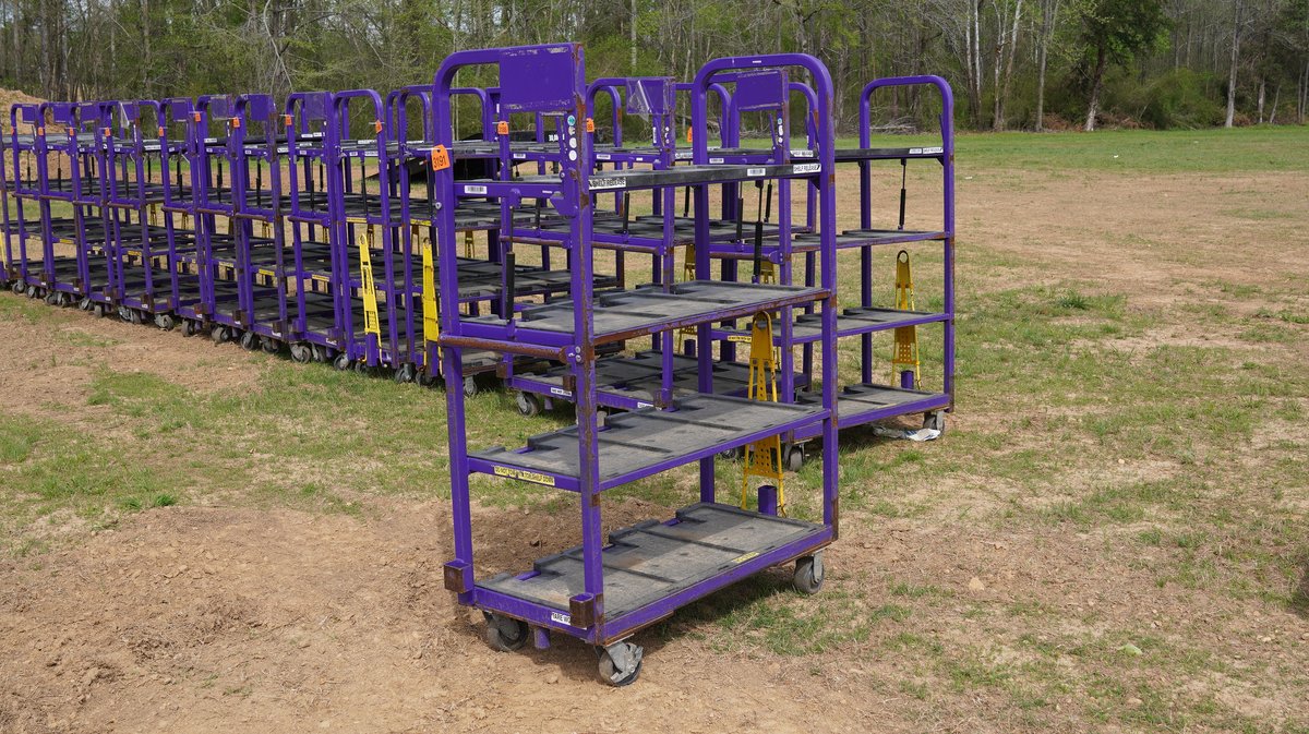 Rolling Mail Cart 4 Shelfs