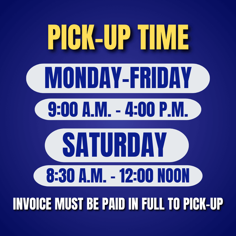 PICK UP TIMES PICK UP TIMES