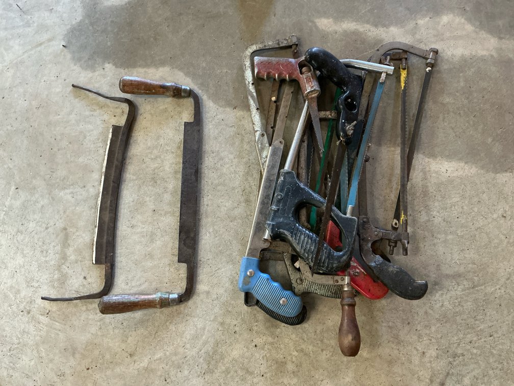 Hack saws, draw knives