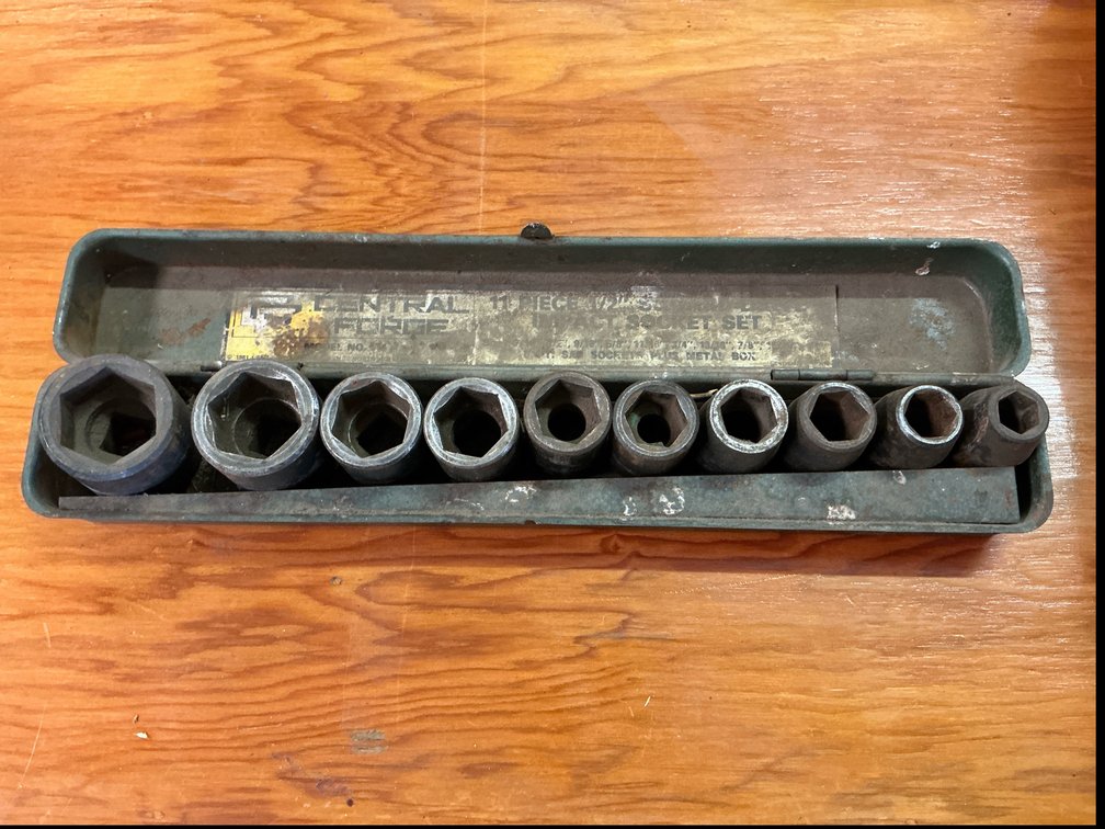 Impact socket set, 1/2” drive