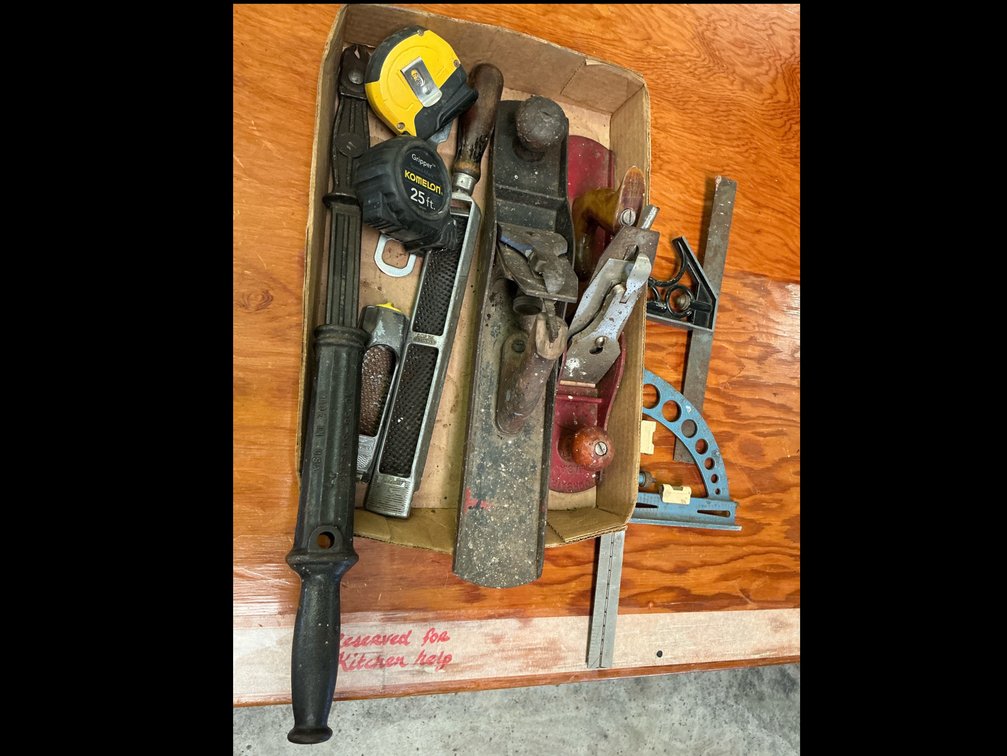 Nail puller, tape measures, planers