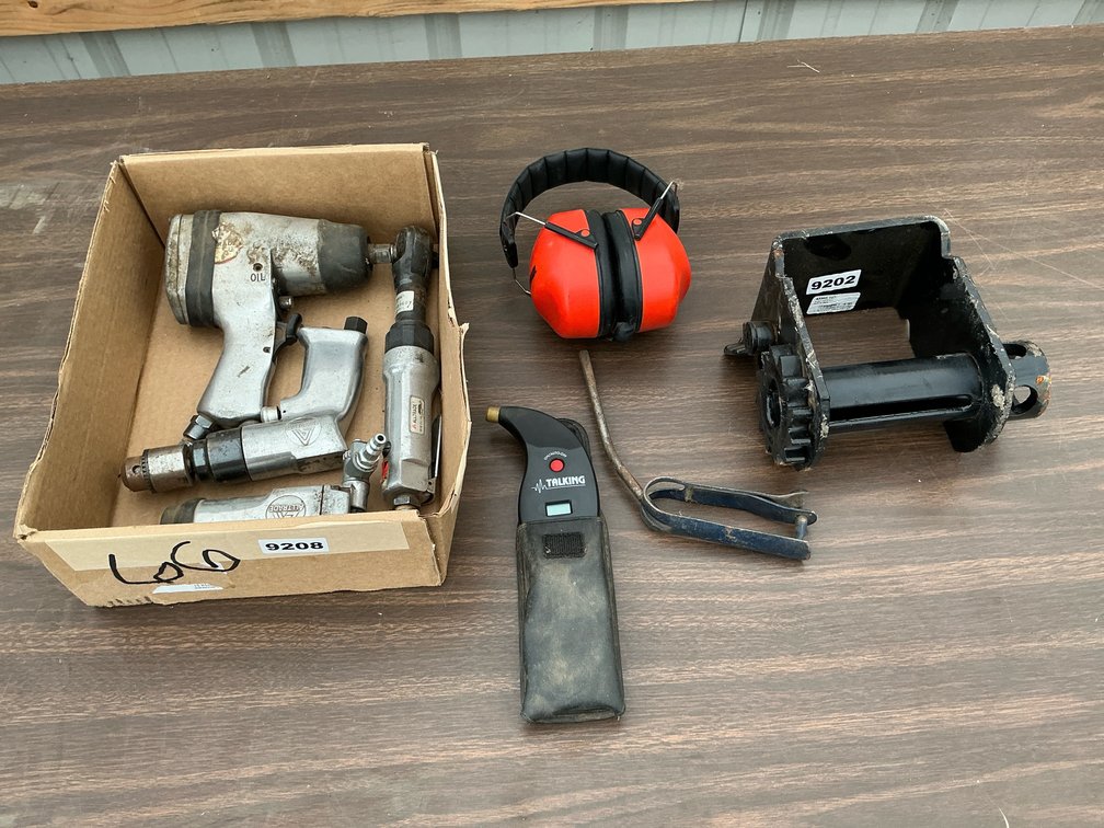 Tire pressure gauge, air tools, semi load binder