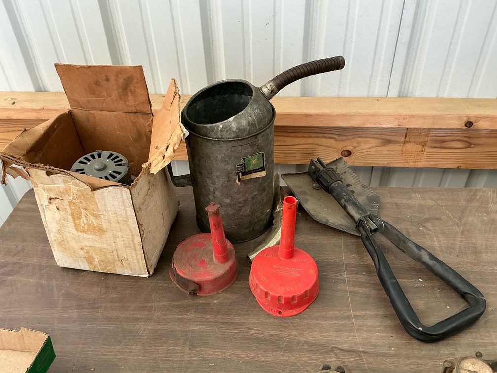 Oil can, shovel plus more