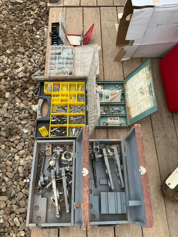 door lock parts, screws, and washer assortments