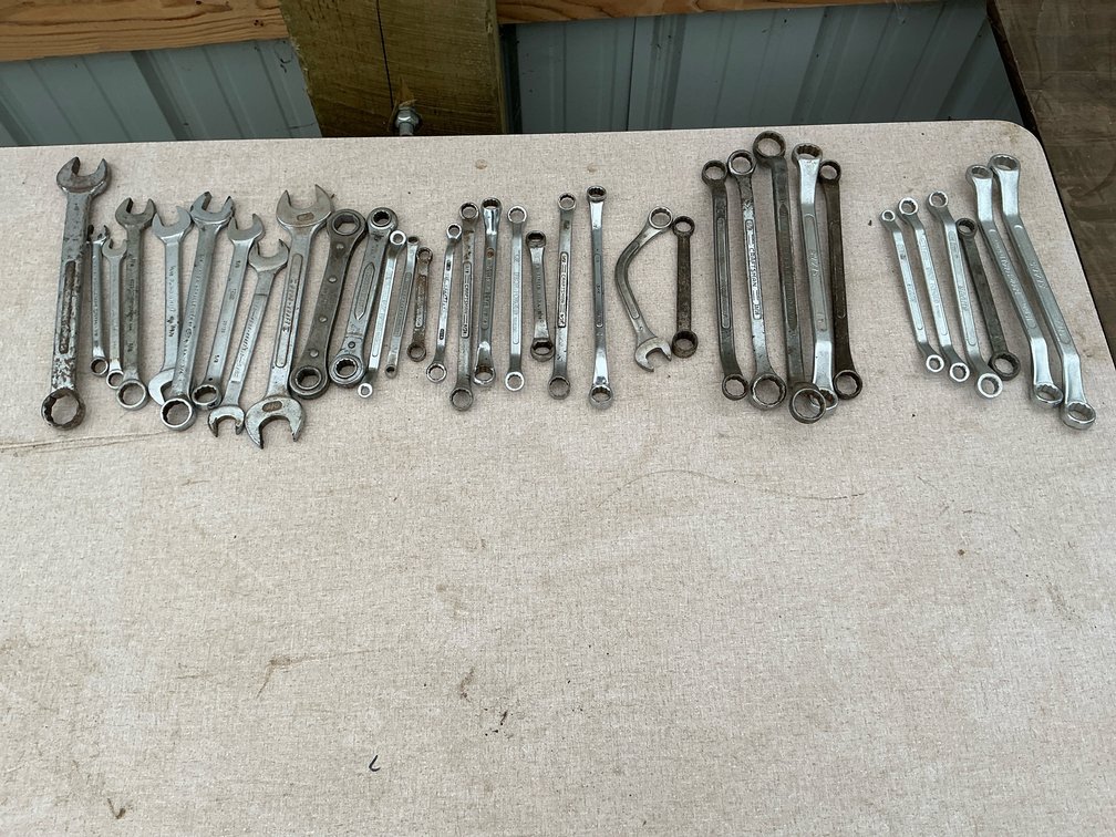 Various standard wrenches