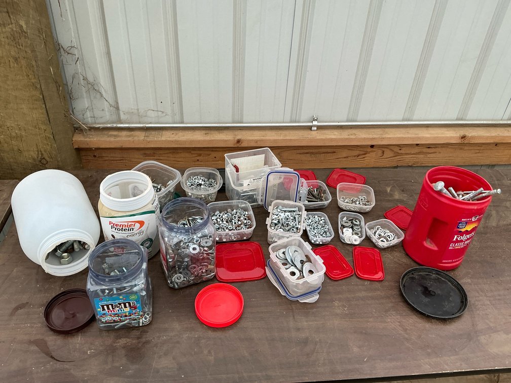Various nuts and bolts