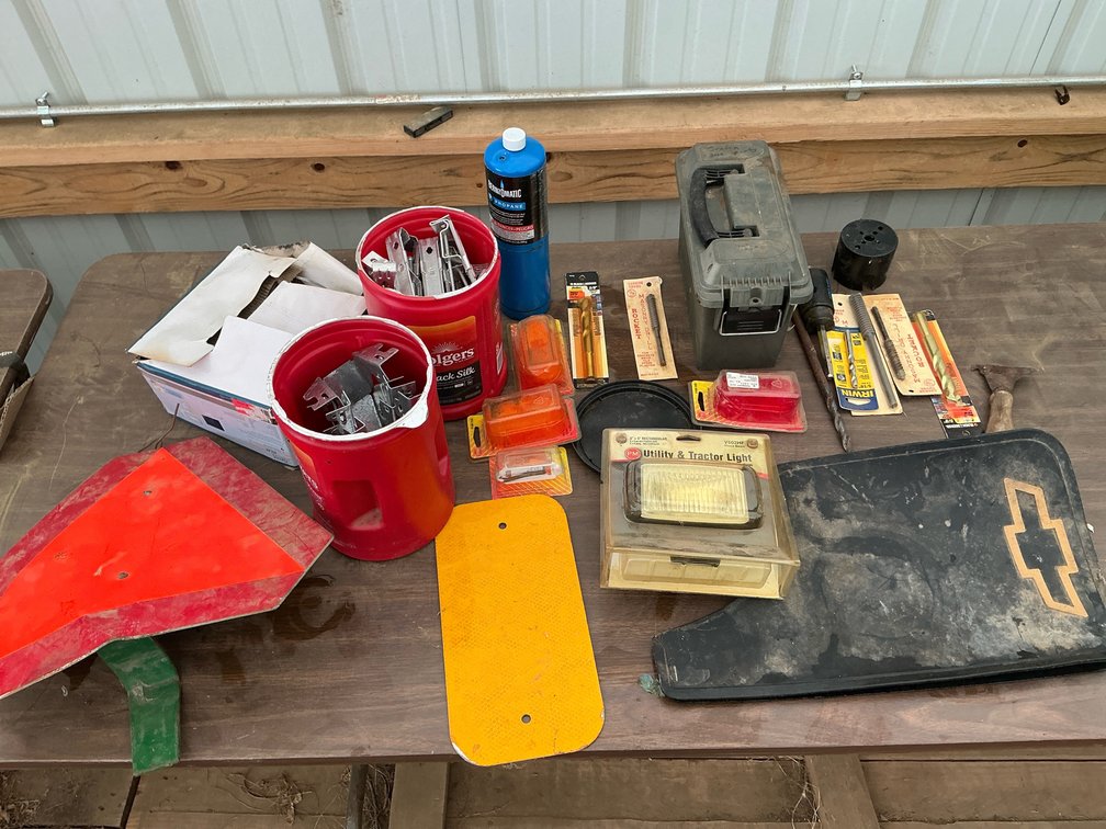 Lights, brackets, drill bit plus more