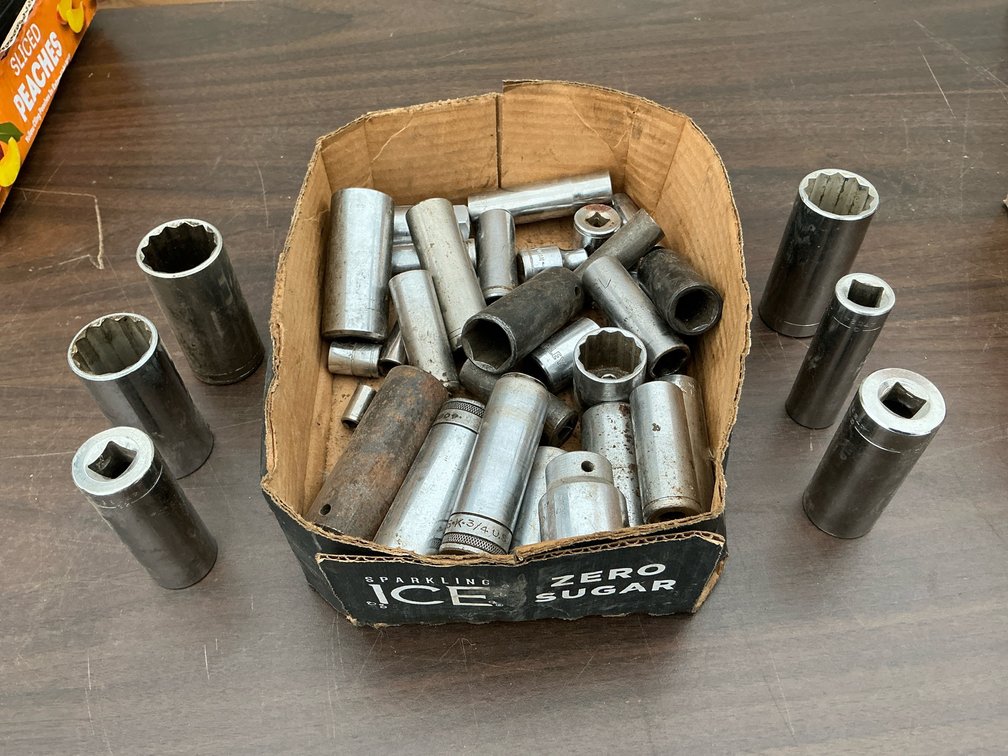 1/2” drive deep well sockets plus more, standard