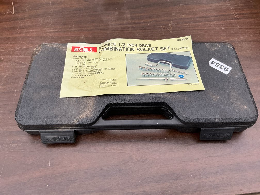 1/2” drive combination socket set, New