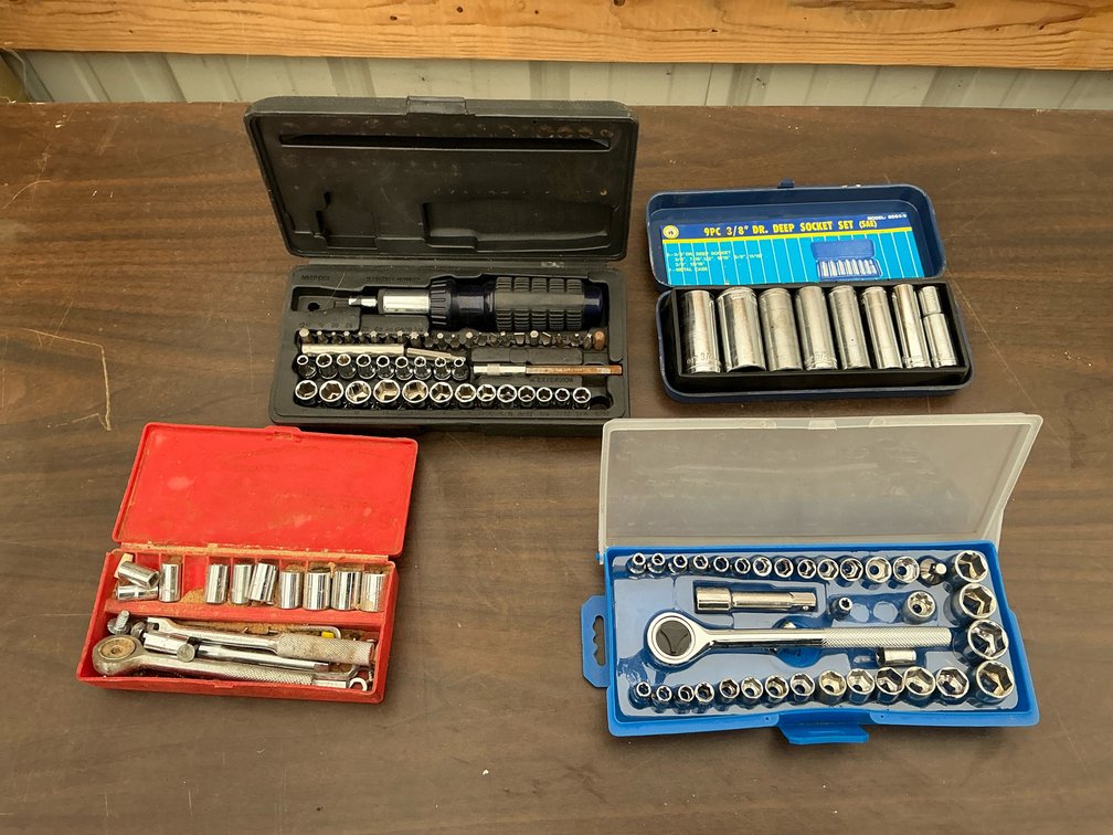 Socket sets and deep well 3/8” drive set