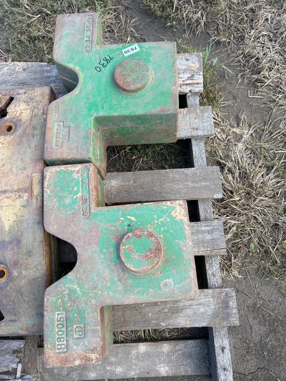 (6) John Deere weights