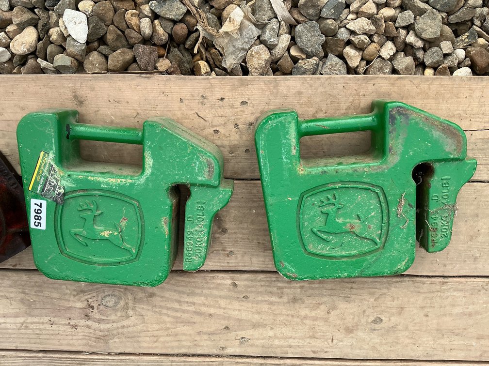 (2) John Deere 40lb weights