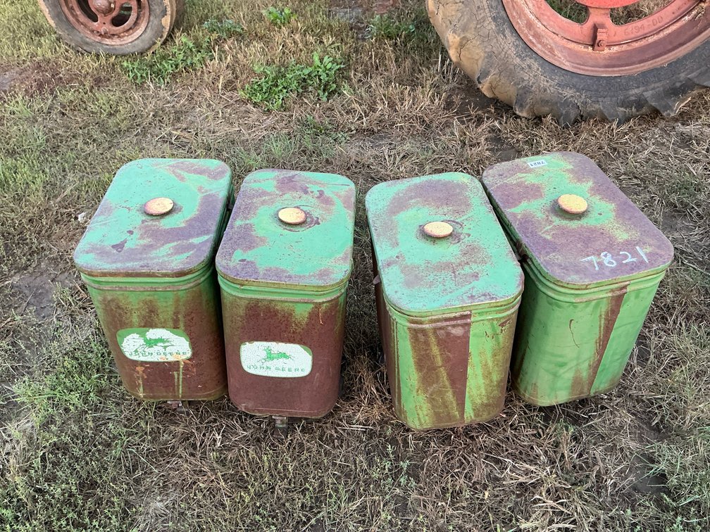 (4) John Deere planter seed boxes