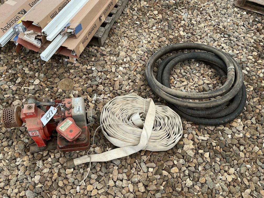 Homelite transfer  pump and discharge hose 92gpm