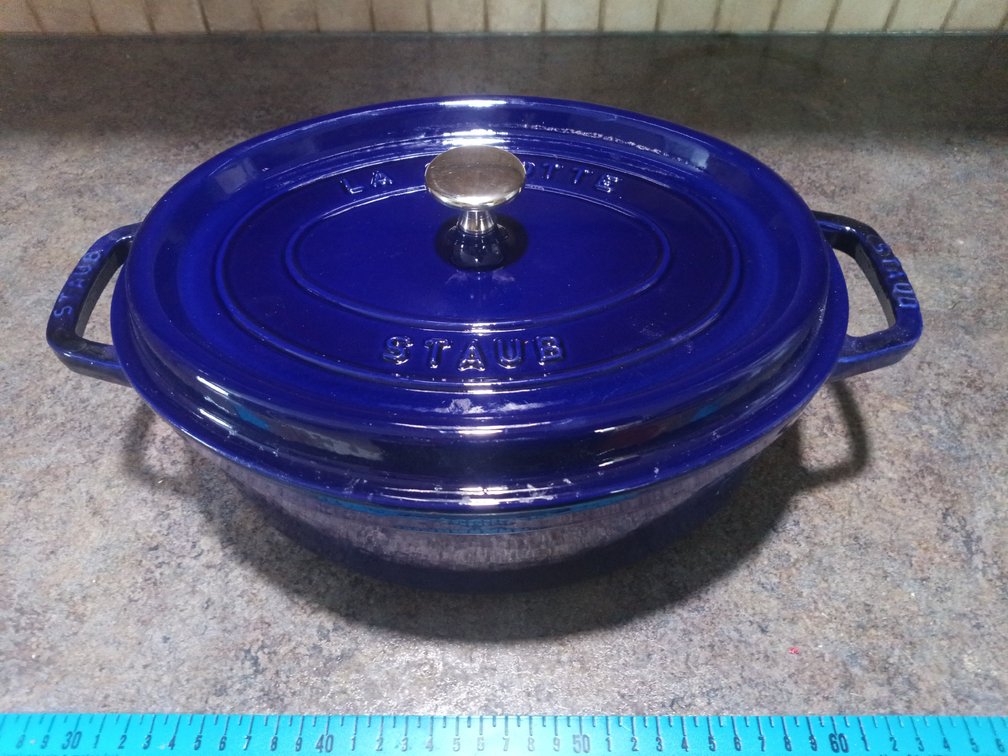 Staub La Cocotte 29 Cobalt Blue Enameled Cast Iron Dutch Oven – Made in France