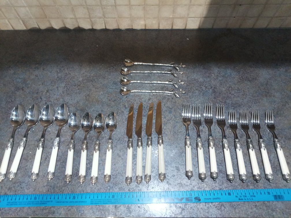 24-Piece Bugatti Aladdin Ivory Pearl Flatware Collection – 18/10 Stainless Steel – Italy
