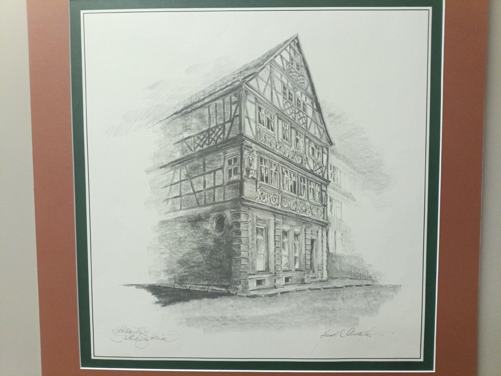 Set of Three European Architecture & Wildlife Sketch Art Prints – 21" x 21