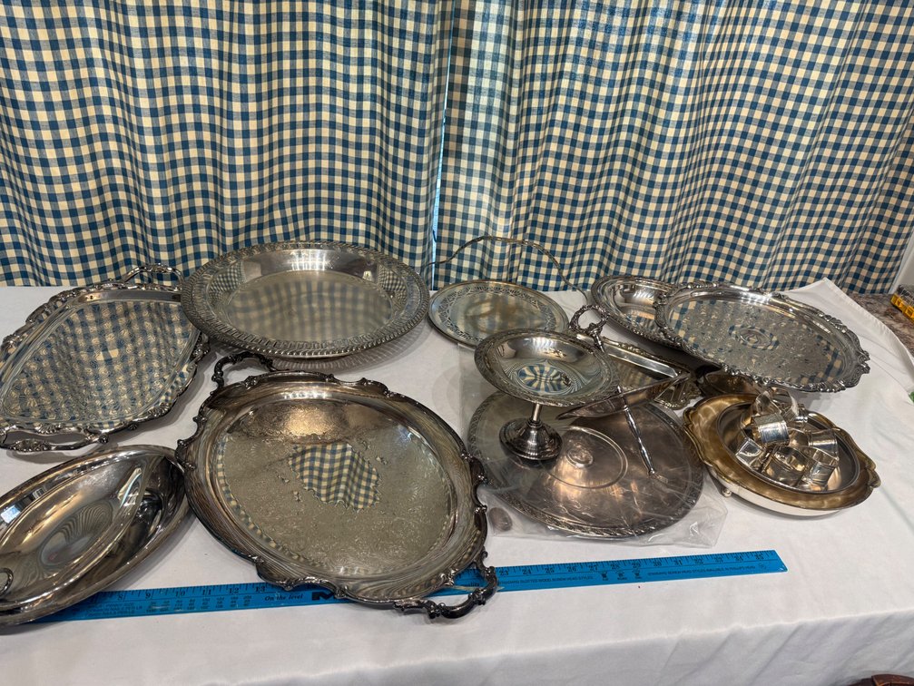 Vintage Silverplate Serving Trays, Bowls & Platters Collection