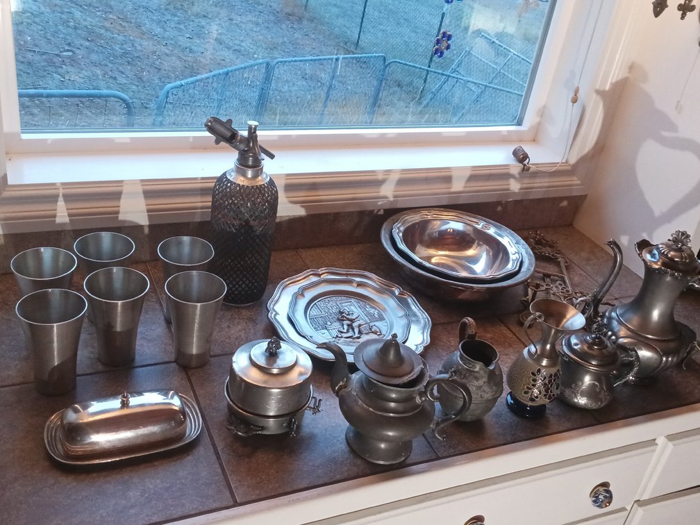 Vintage Silver-Plated, Pewter & Aluminum Serving Ware Collection
