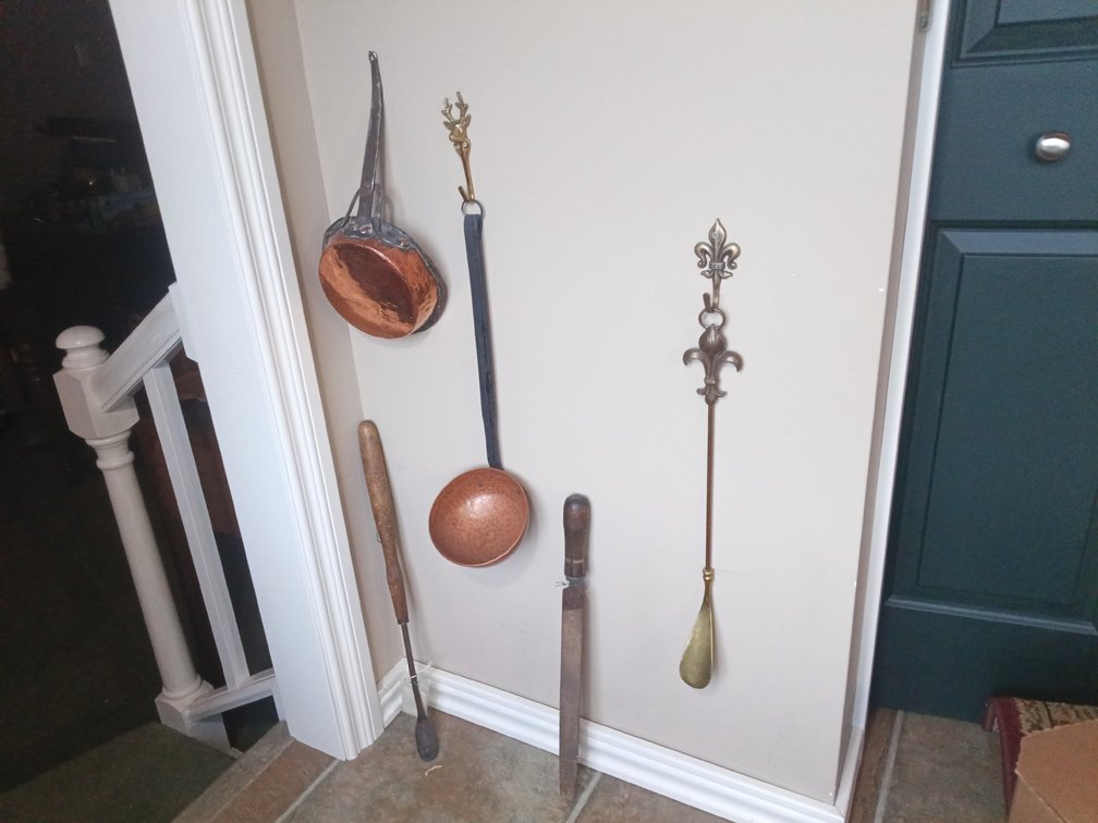 Vintage Copper Cookware, Vintage tools & Decorative Brass Piece