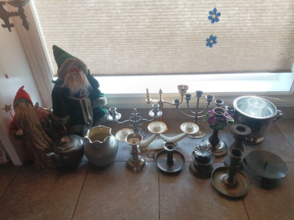Vintage Candle Holder Collection, Christmas Santa Figures & Decorative Accessories
