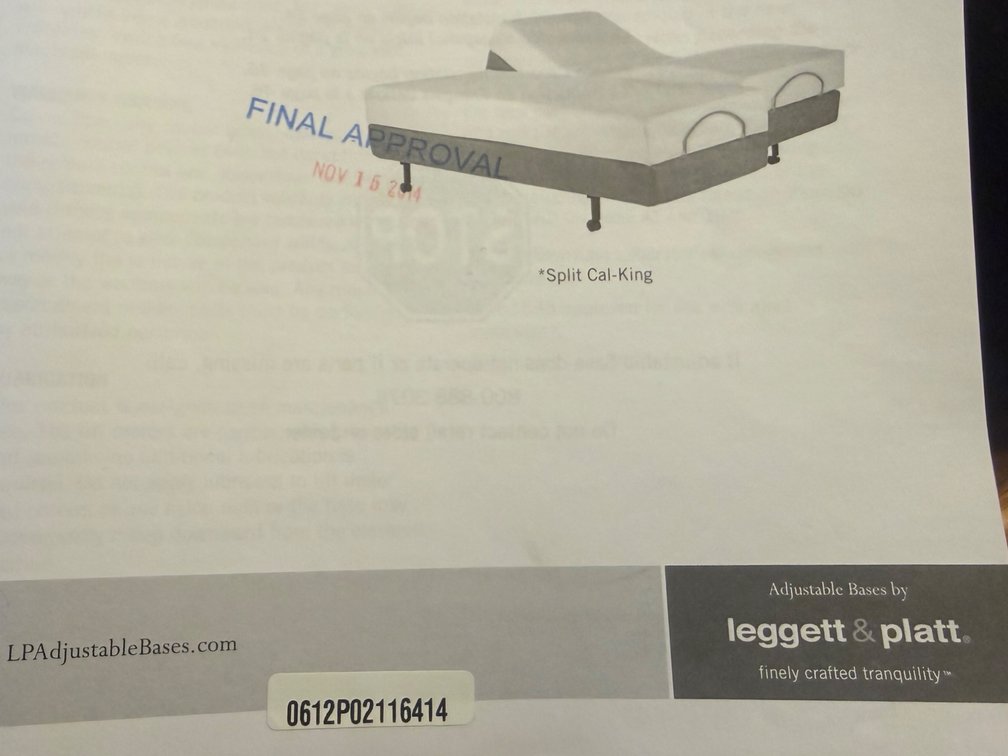 Leggett & Platt Performance Models Adjustable Bed Base with ComforPedic Mattress & Remote