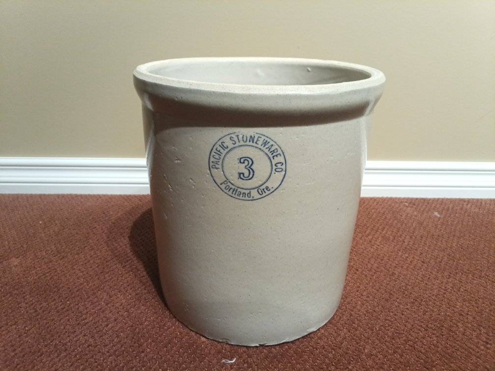 Vintage Pacific Stoneware Co. No. 3 Crock – Portland, Oregon